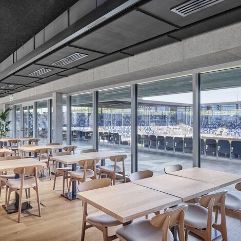 thermfix vario Facciate, fuego light Finestre, unico Porte, fuego light Porte and unico Finestre - La Tuilière football stadium, Lausanne located in Lausanne, Svizzera